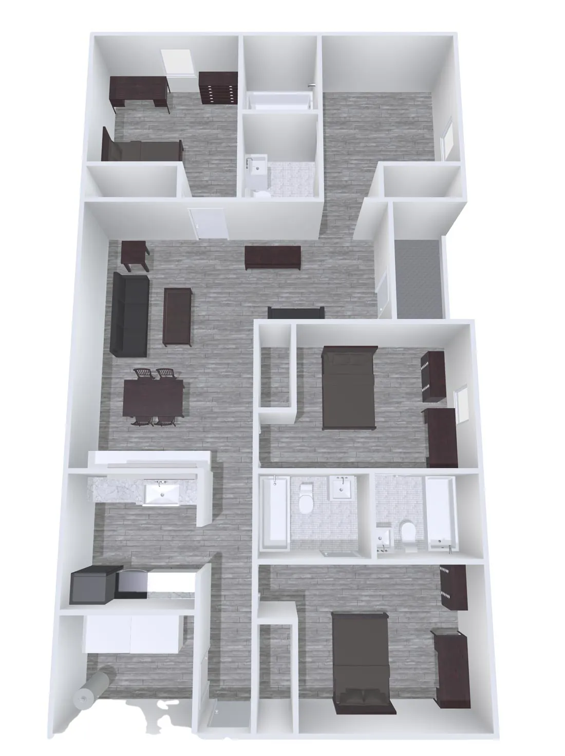 3 Bedroom floor plan
