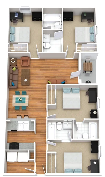 4 Bedroom floor plan