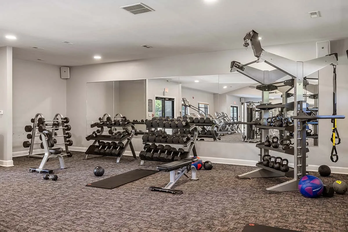 Fitness Room Weights at Pirates Cove