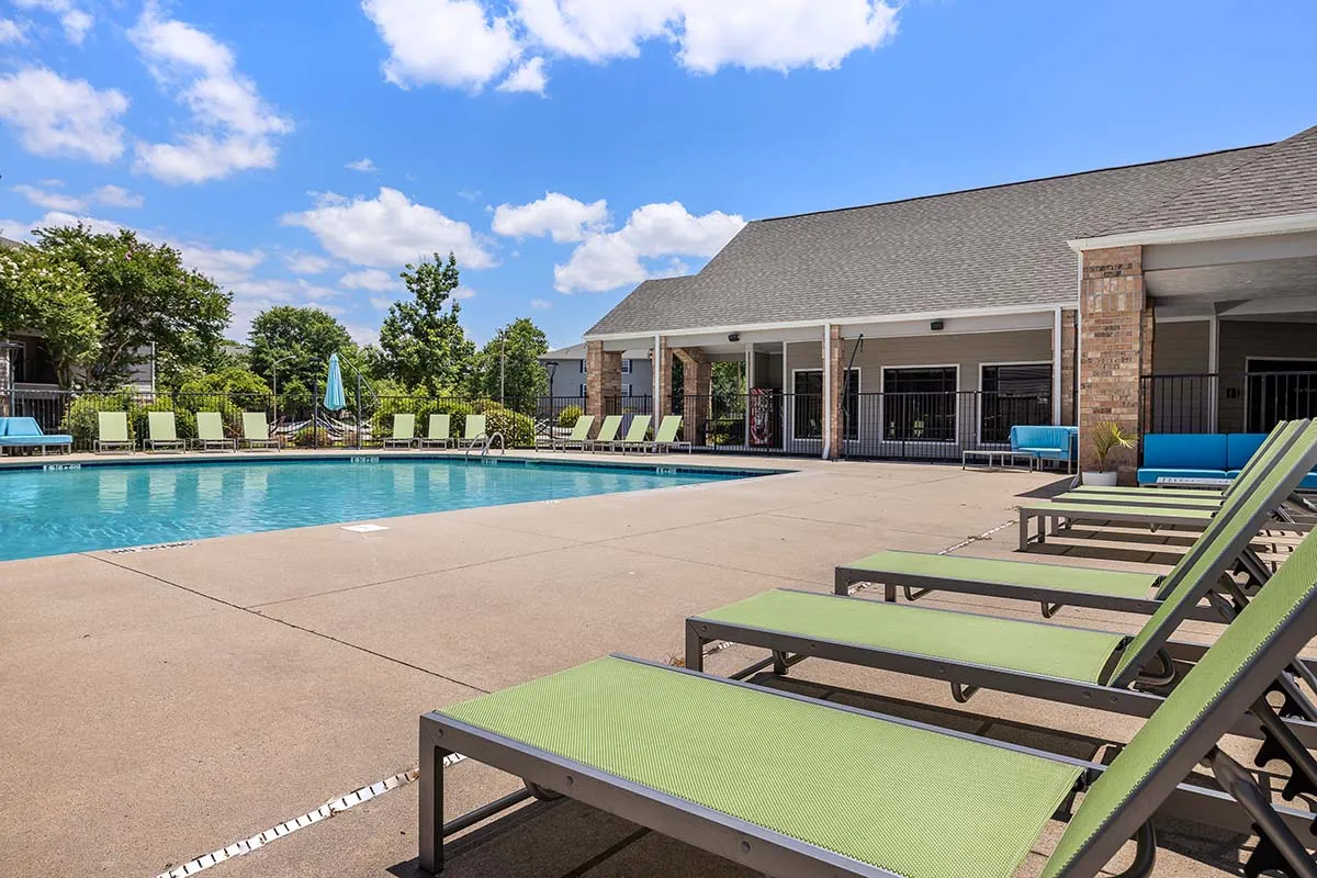 Pool and chairs at Pirates Cove